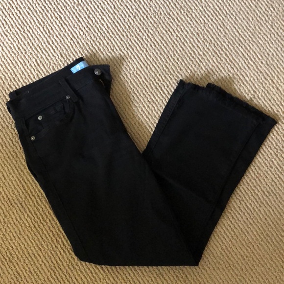 citizens black cropped black denim jeans - Picture 3 of 4